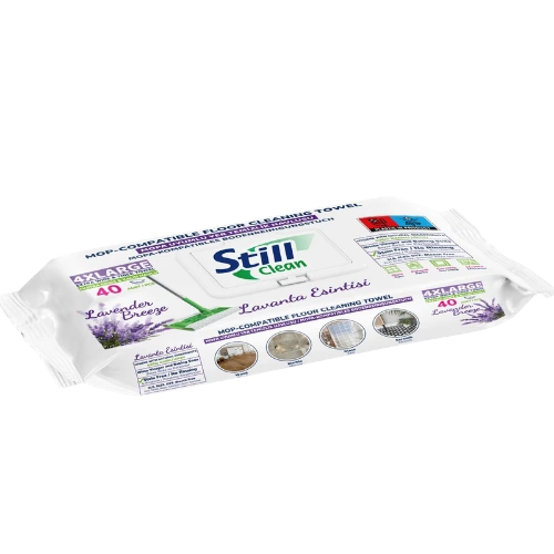 مناديل Still Clean لتنظيف الأرضيات المتوافقة مع الممسحة – برائحة اللافندرمناديل Still Clean لتنظيف الأرضيات المتوافقة مع الممسحة – برائحة اللافندر